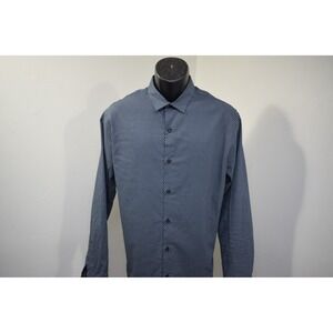 01.Algo Floral Button Up Shirt Non-Iron Stretch Slim Fit Long Sleeve Mens Large‎